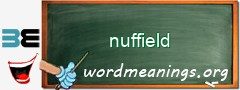 WordMeaning blackboard for nuffield